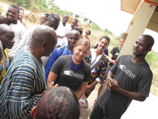 From the Right is Mr. Eric Opoku Agyemang, Olivia Roggers and Dr. Nana Obeng Wiabo V