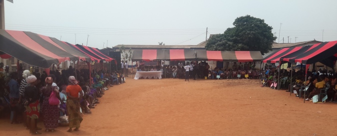 community members at the durbar grounds