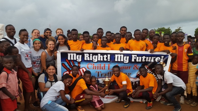 Cheerful Hearts Foundation team and Morning star school after winning event trophy